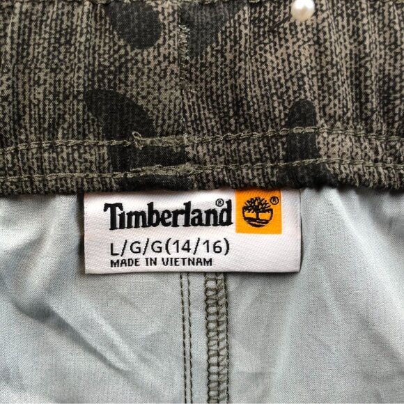 Timberland Boys Shorts Large Drawstring Camouflage Casual Pull On Athleisure - Picture 6 of 13